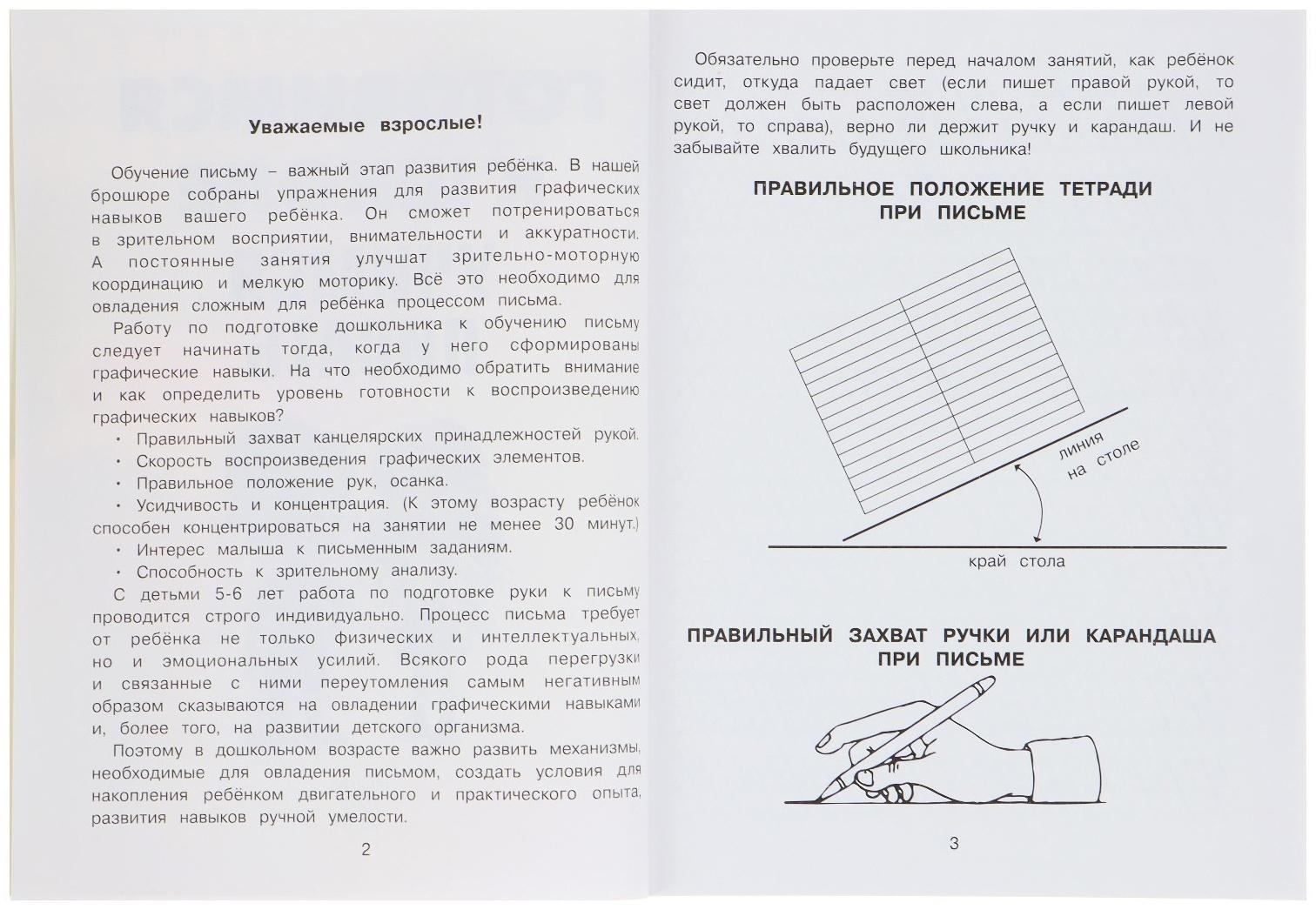 Обучающая книга «Учимся писать. Готовимся к школе»
