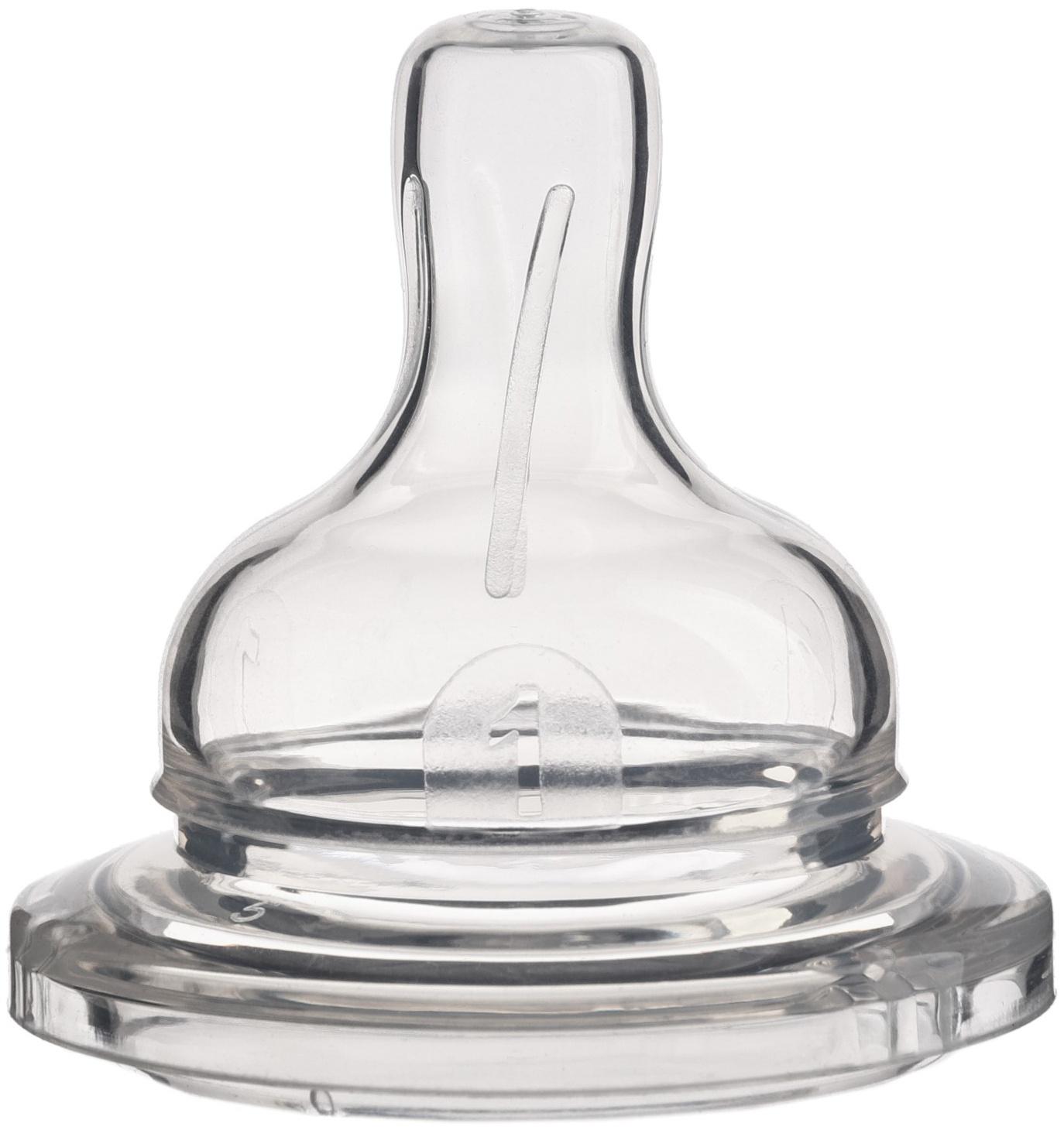 Соска силиконовая, ШГ, Ø50мм, усиленное кольцо +0 мес., медленный поток