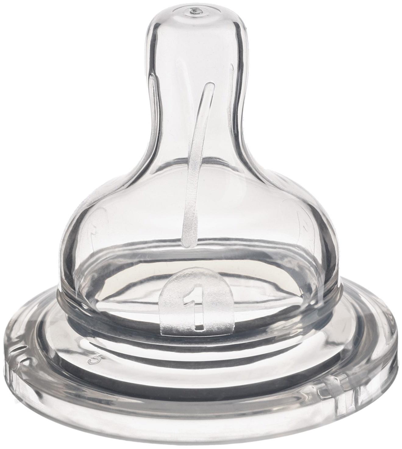 Соска силиконовая, ШГ, Ø50мм, усиленное кольцо +0 мес., медленный поток