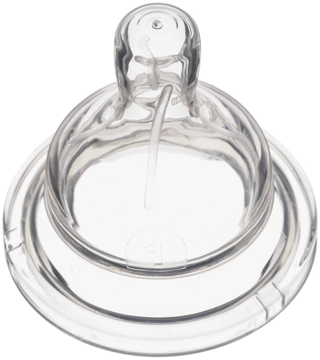 Соска силиконовая, ШГ, Ø50мм, усиленное кольцо +0 мес., медленный поток