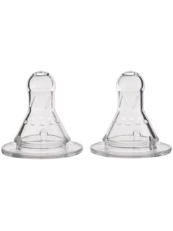 Набор силиконовых сосок, 2шт, КЛ, Ø35мм +0 мес., медленный поток