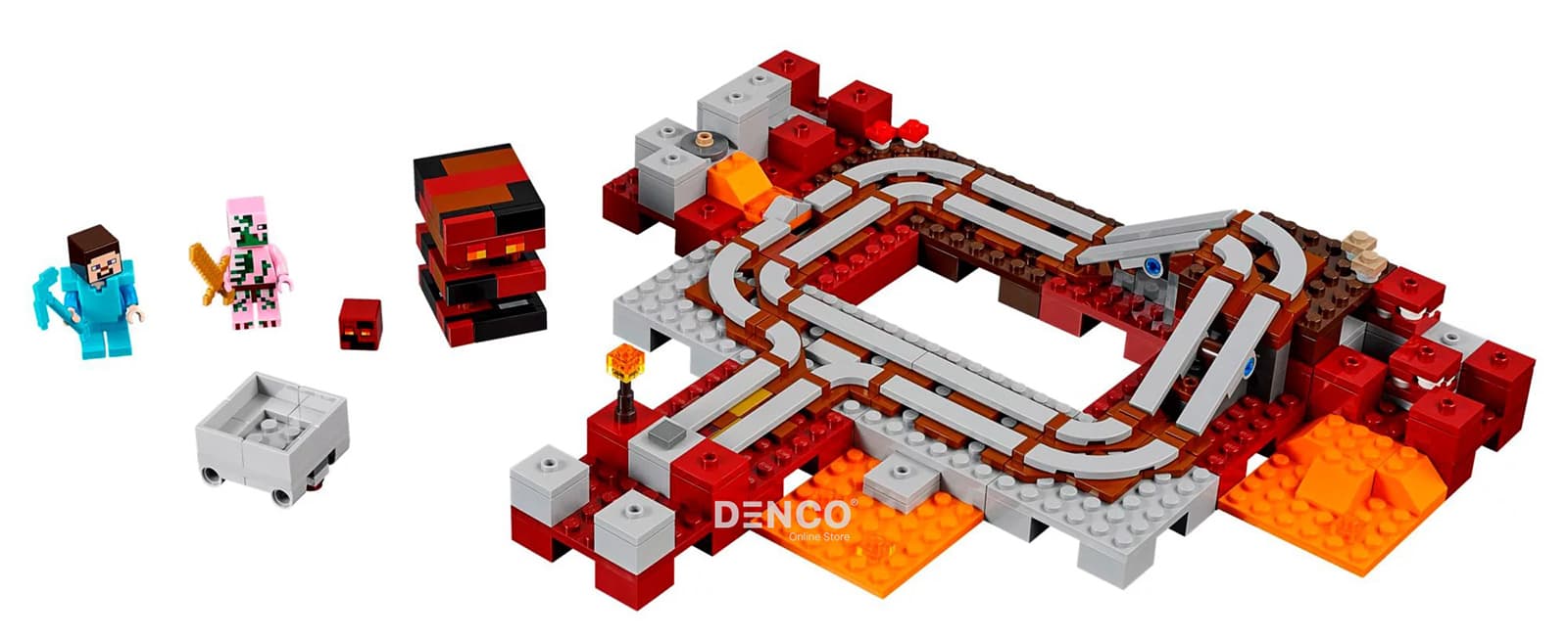Конструктор Lari «Подземная железная дорога» 10620 (Minecraft 21130) / 399 деталей
