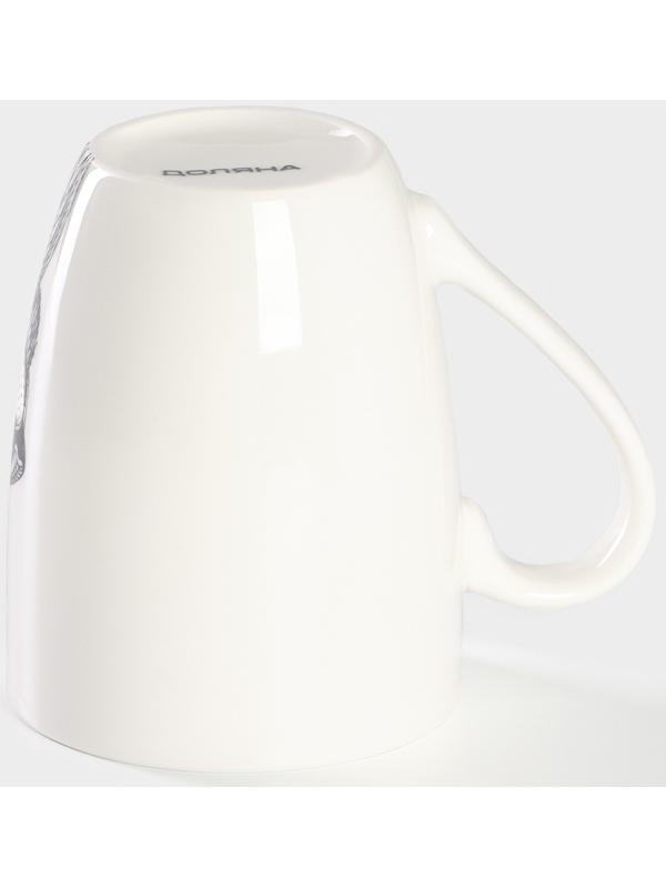 Кружка фарфоровая Доляна «Царь зверей», 350 мл