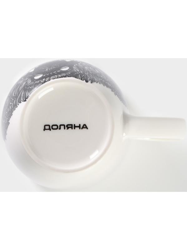 Кружка фарфоровая Доляна «Медведь», 350 мл