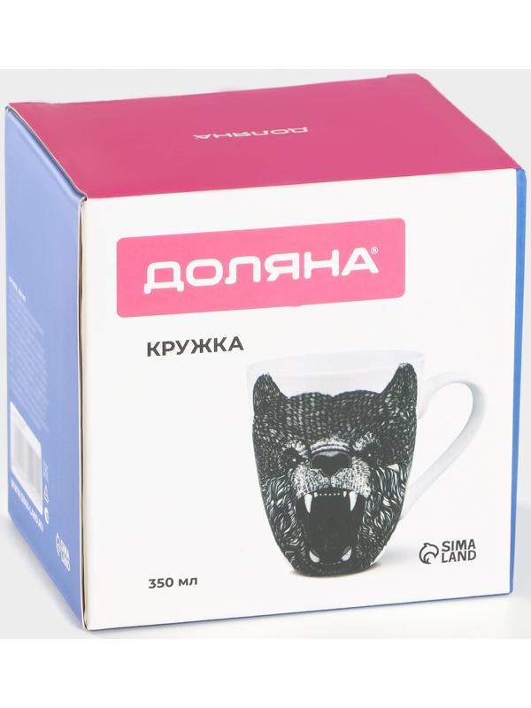 Кружка фарфоровая Доляна «Медведь», 350 мл