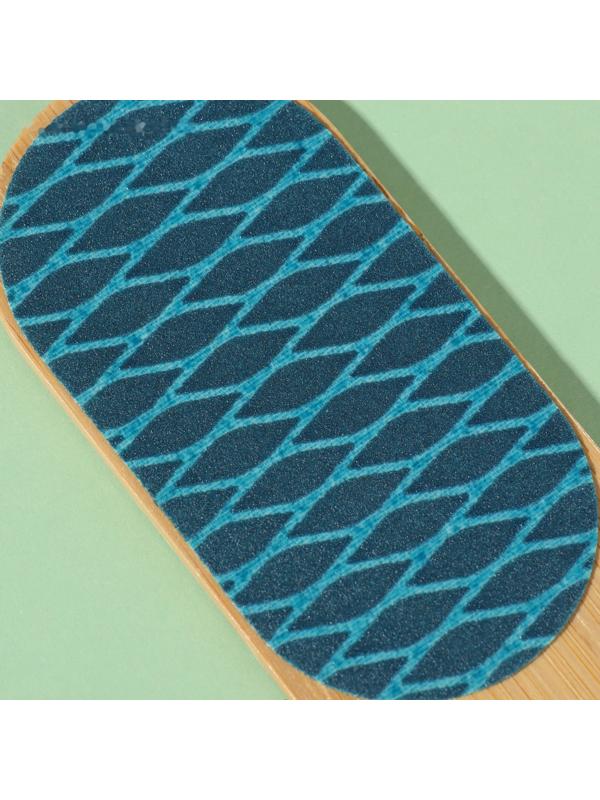 Тёрка для ног «BAMBOO», наждачная, двусторонняя, с подвесом, 18 см, бамбуковая