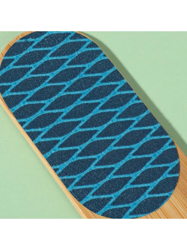 Тёрка для ног «BAMBOO», наждачная, двусторонняя, с подвесом, 18 см, бамбуковая