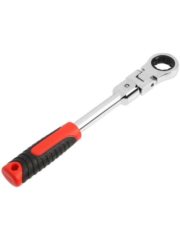 Набор трещоточных ключей ТУНДРА, CrV, сменные поворотные головки 8 - 19 мм, 72 зуба, 8 шт.