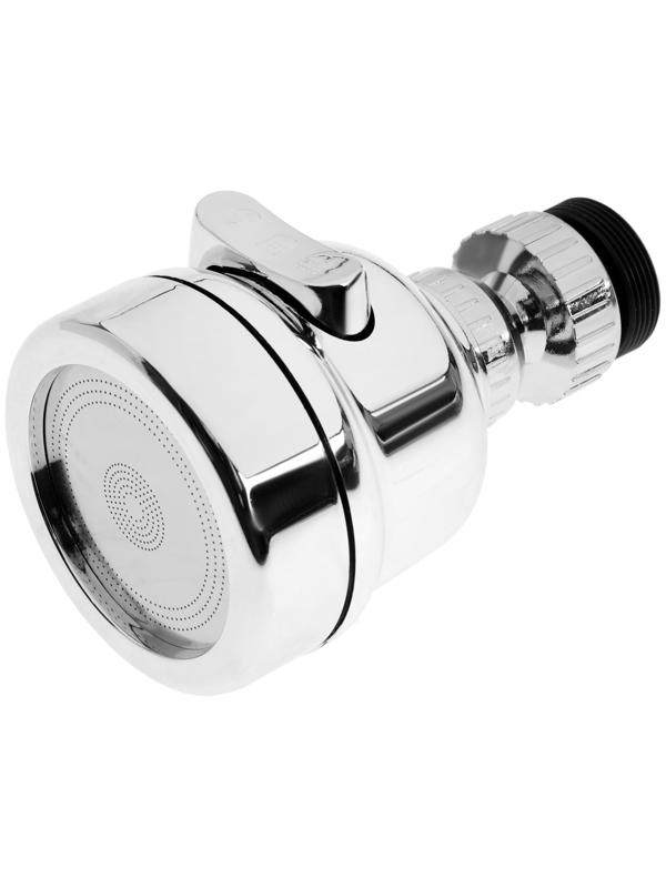 Аэратор ZEIN Z3611, трёхрежимный, на шарнире, с переходниками, хром