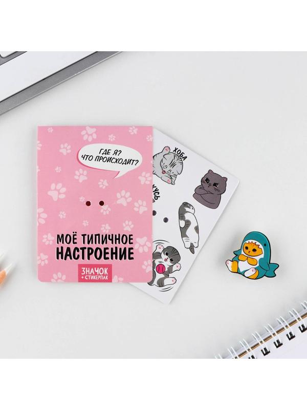 Значок с наклейками