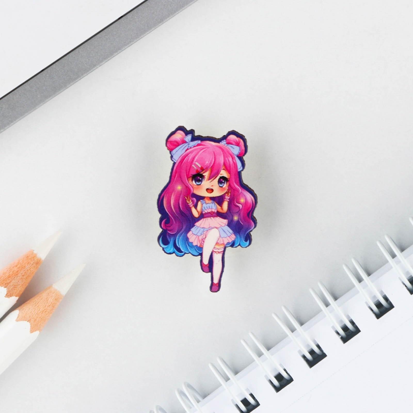 Значок с наклейками