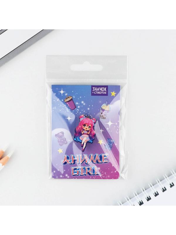 Значок с наклейками