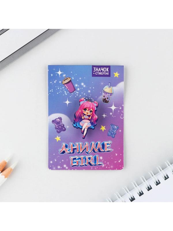 Значок с наклейками