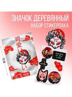 Значок с наклейками