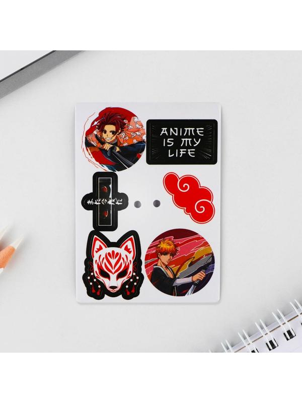 Значок с наклейками