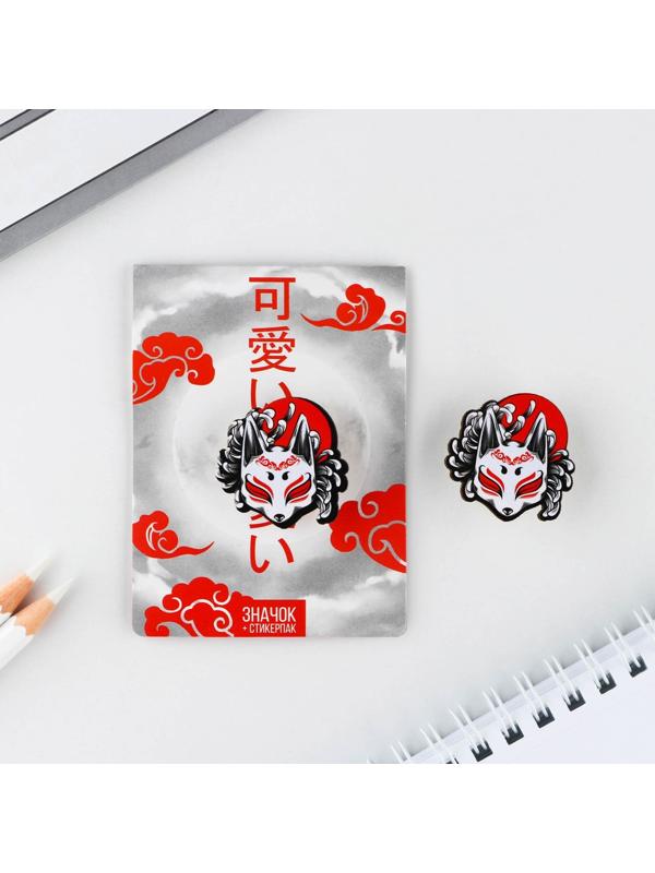 Значок с наклейками