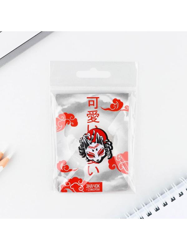 Значок с наклейками
