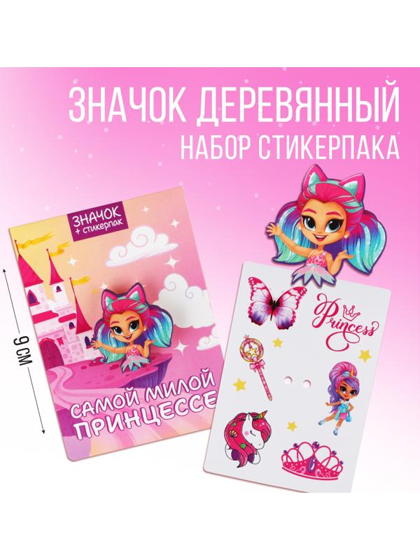 Значок с наклейками