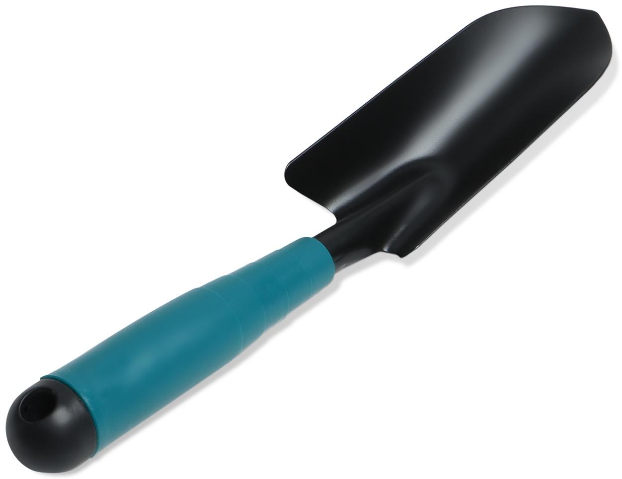 Совок посадочный узкий пластиковая рукоять зеленый