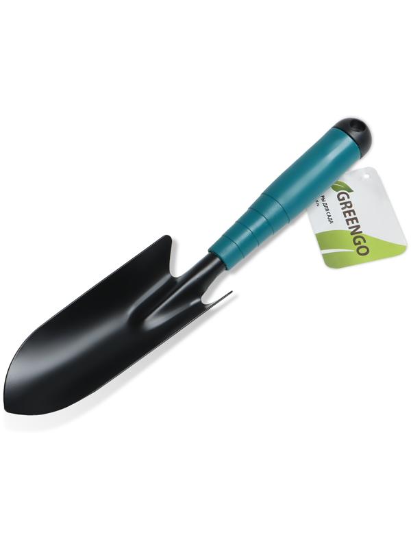 Совок посадочный узкий пластиковая рукоять зеленый