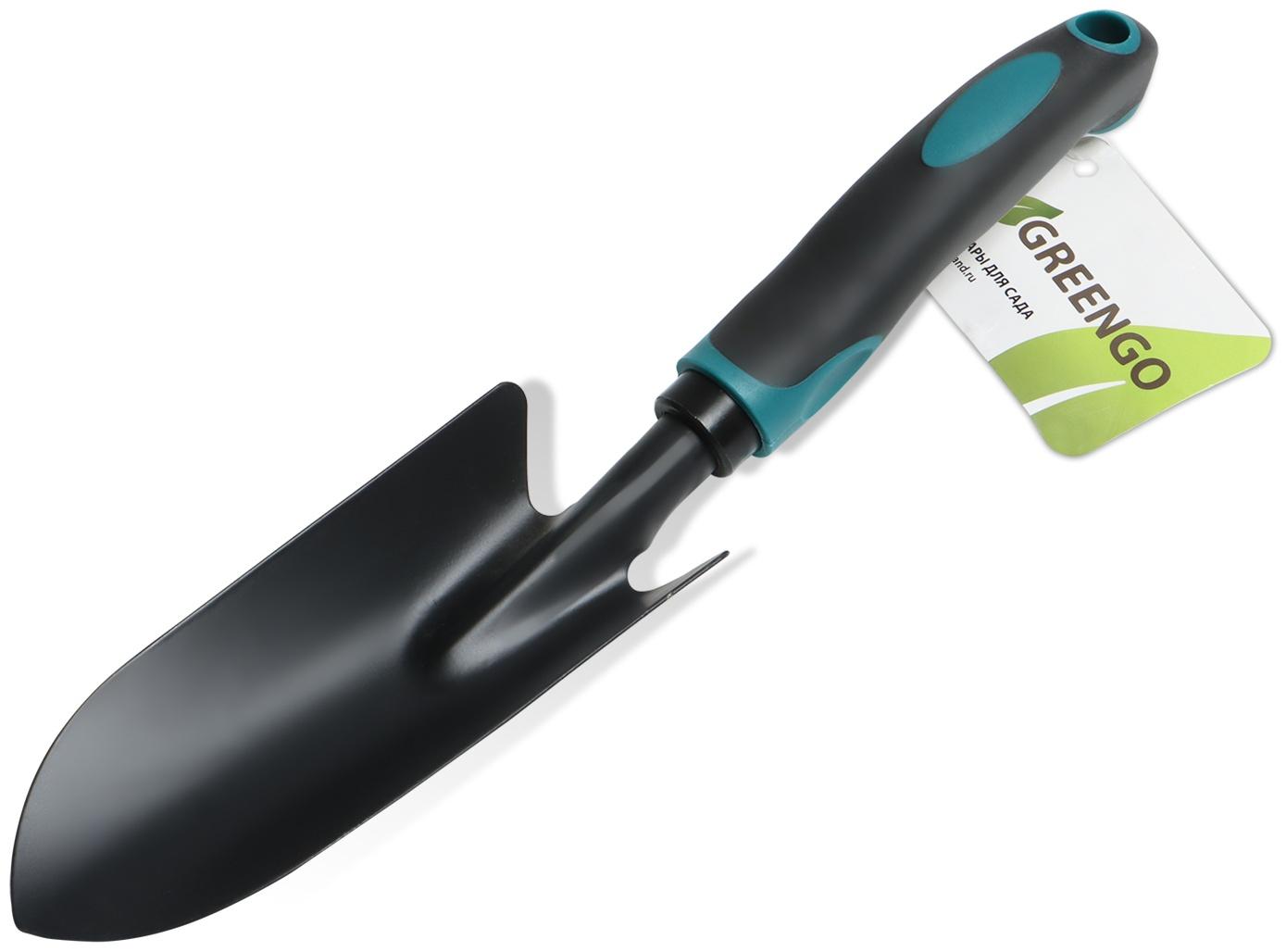 Совок посадочный широкий пластиковая рукоять черный