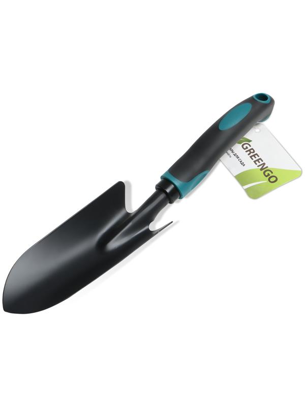 Совок посадочный широкий пластиковая рукоять черный