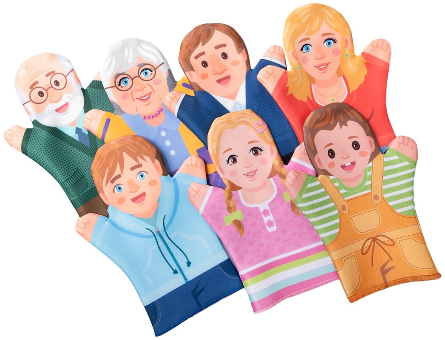 Домашний кукольный театр «Семья», 7 кукол-перчаток