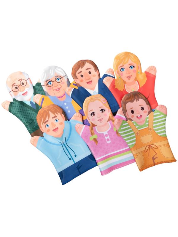 Домашний кукольный театр «Семья», 7 кукол-перчаток