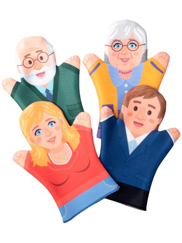 Домашний кукольный театр «Семья», 7 кукол-перчаток