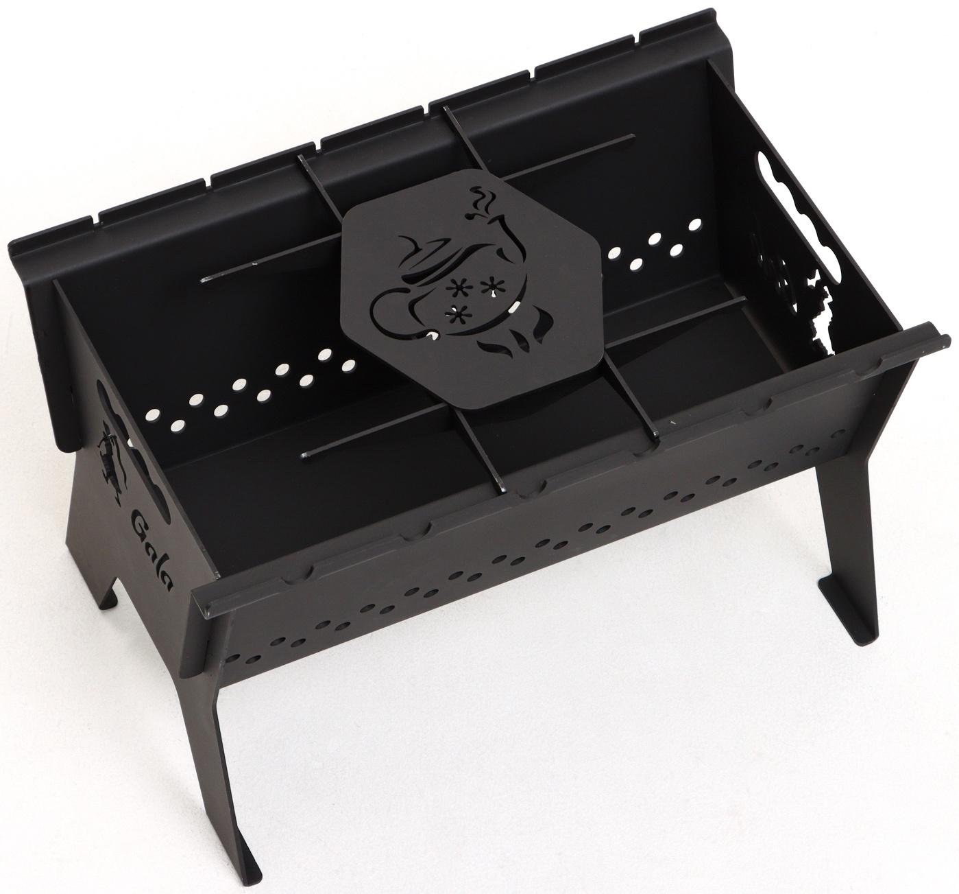 Мангал разборный переносной, толщина металла 3 мм, 49 х 30,5 х 29,5 см