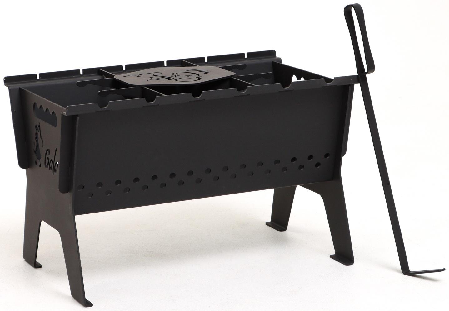 Мангал разборный переносной, толщина металла 3 мм, 49 х 30,5 х 29,5 см