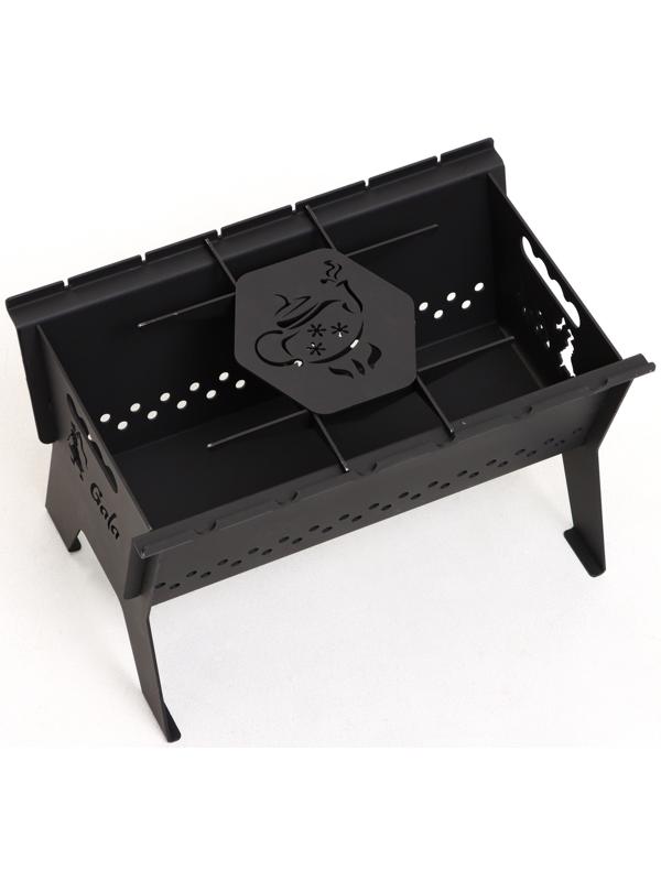 Мангал разборный переносной, толщина металла 3 мм, 49 х 30,5 х 29,5 см