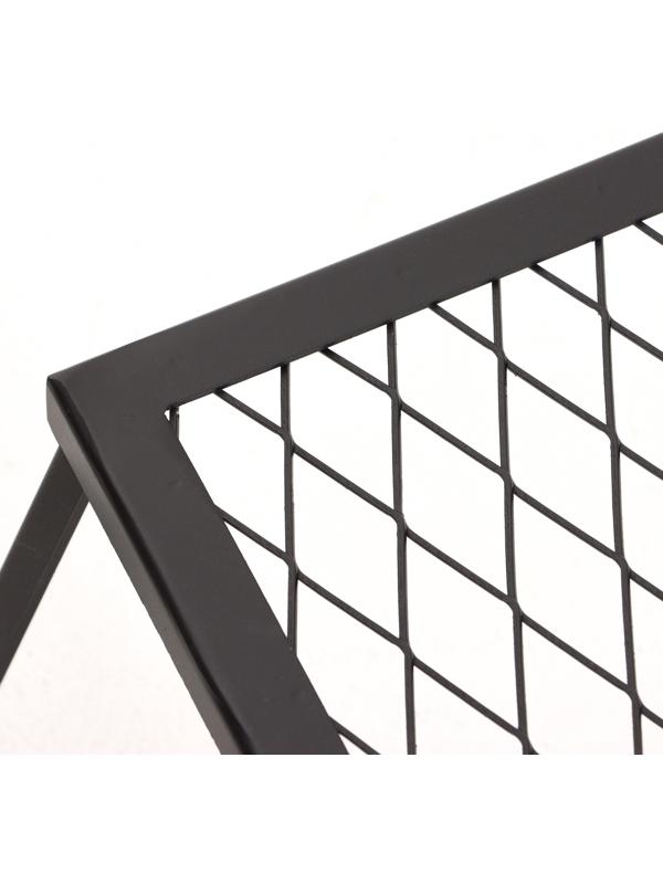 Решетка-подставка для костра, черная, толщина металла 2 мм, 55 х 33 х 18 см