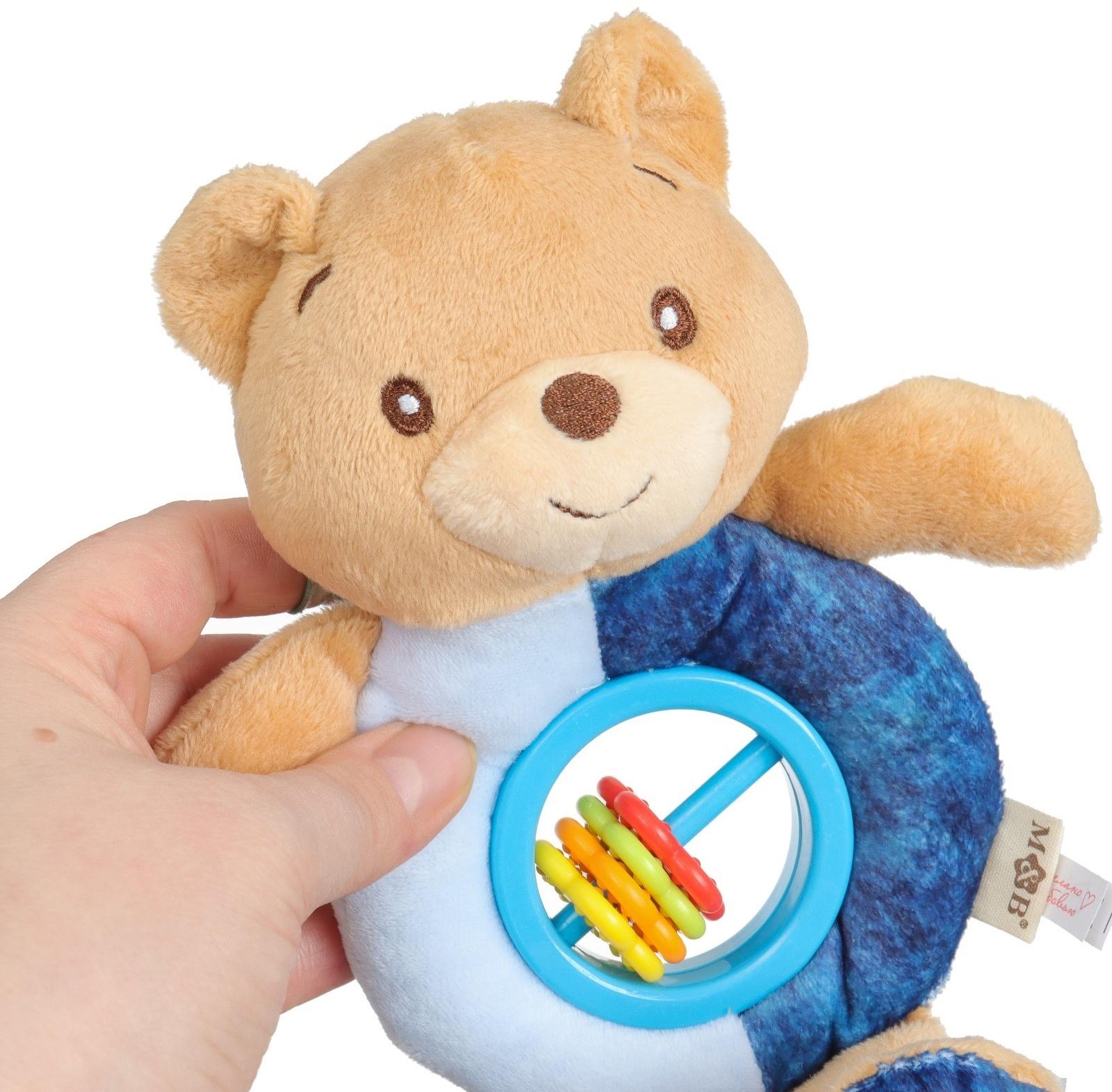 Игрушка-погремушка мягкая «Мишка», от 3 мес., Mum&Baby