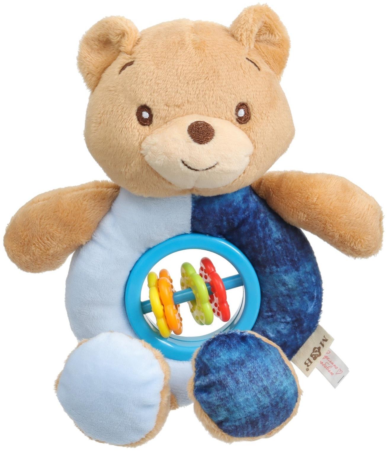 Игрушка-погремушка мягкая «Мишка», от 3 мес., Mum&Baby