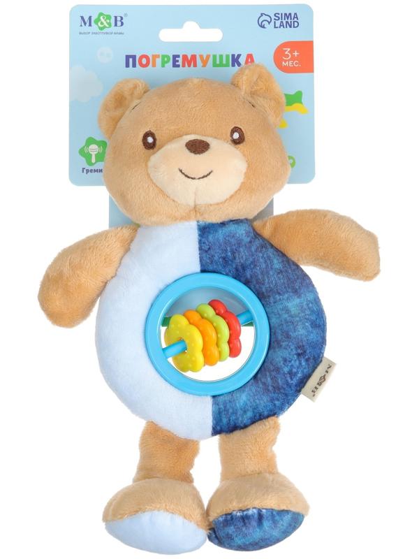 Игрушка-погремушка мягкая «Мишка», от 3 мес., Mum&Baby
