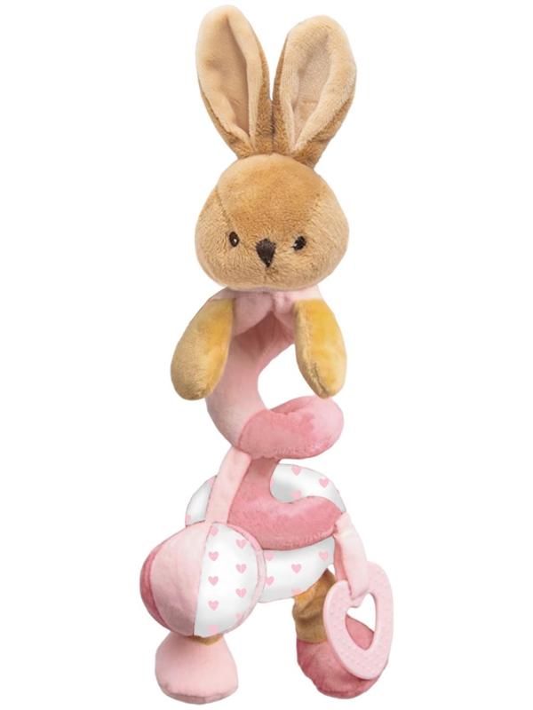 Растяжка - спираль с игрушками дуга на коляску / кроватку для малышей 0+ «Зайка», Mum&Baby