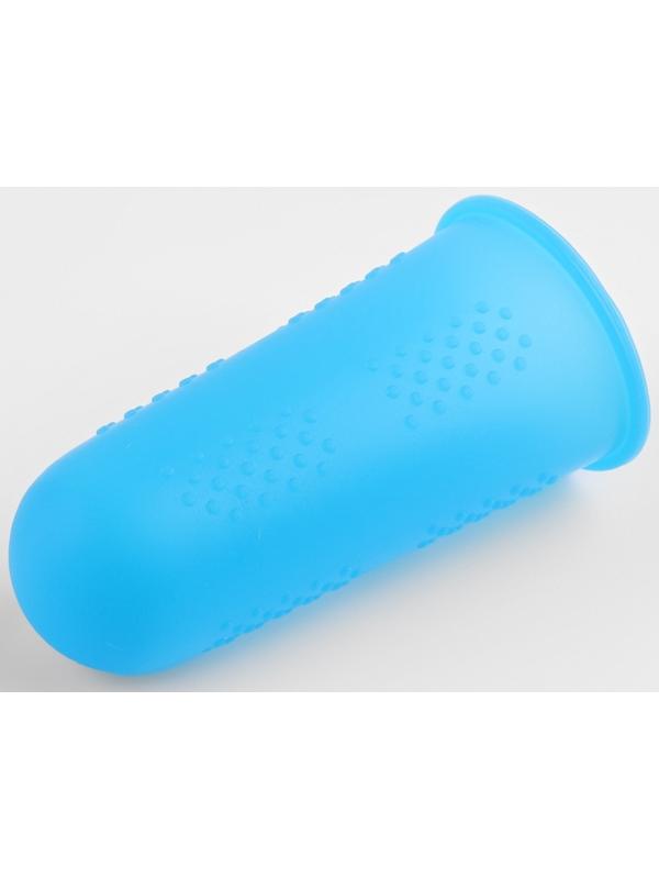 Колпачки для защиты пальцев при глажке утюгом, силиконовые, «М», 1,8 × 4,4 см, 3 шт, цвет синий