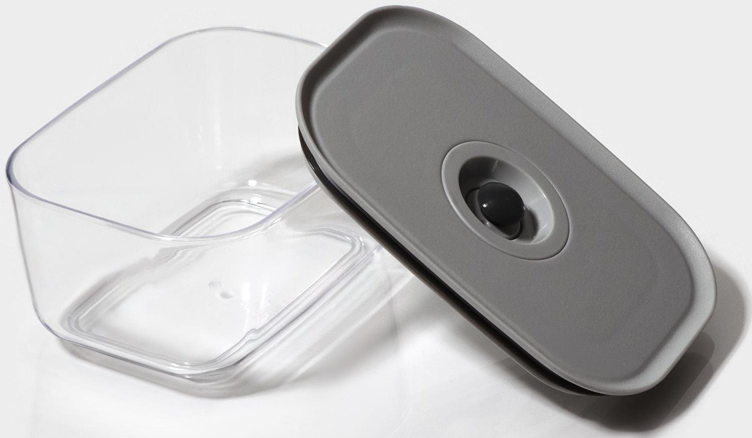 Ланч-бокс с вакуумным клапаном Доляна, 360 мл, 13,8×10×6,2 см, цвет серый