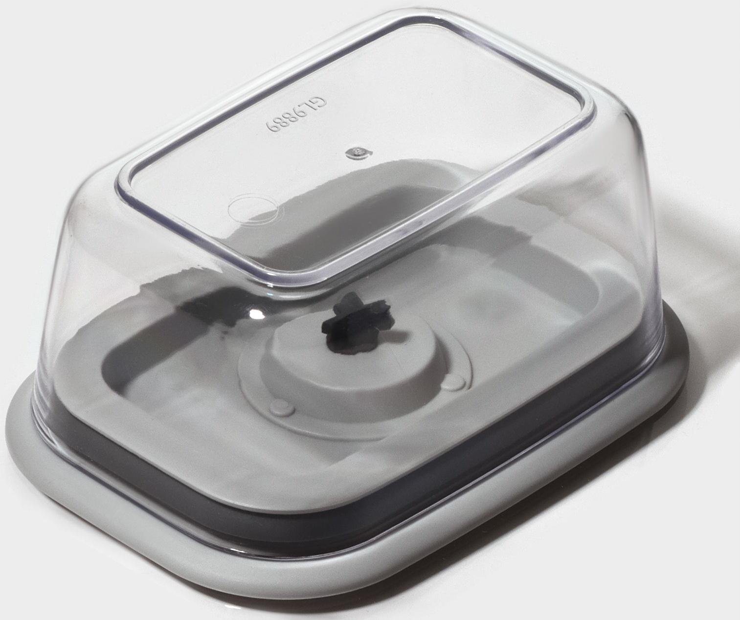 Ланч-бокс с вакуумным клапаном Доляна, 360 мл, 13,8×10×6,2 см, цвет серый