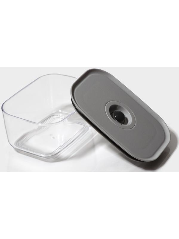 Ланч-бокс с вакуумным клапаном Доляна, 360 мл, 13,8×10×6,2 см, цвет серый