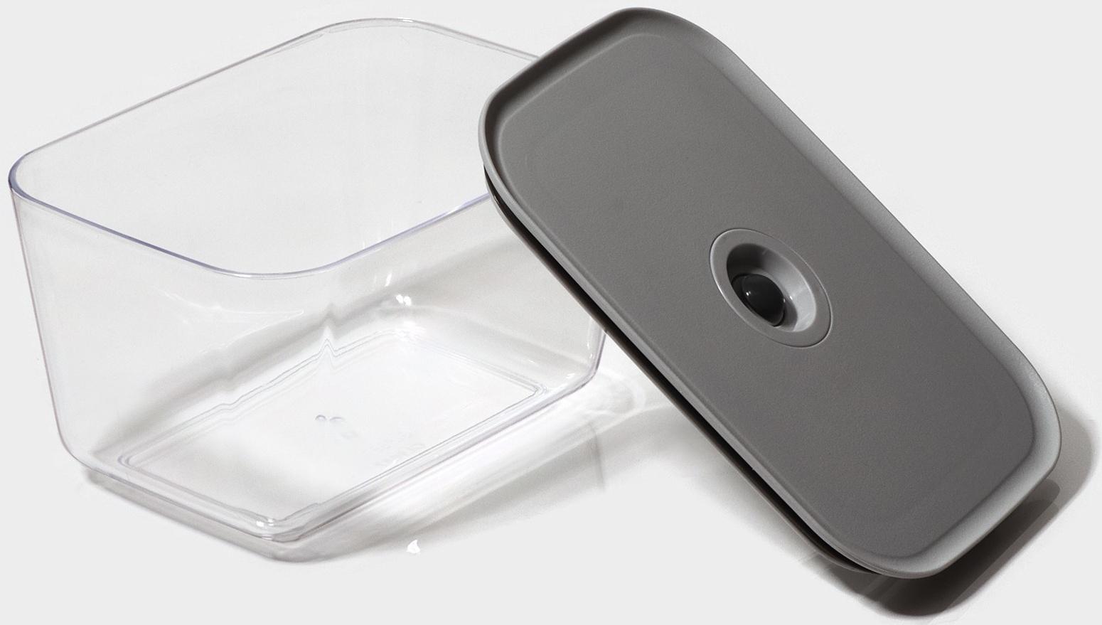 Ланч-бокс с вакуумным клапаном Доляна, 1450 мл, 19,5×14×10,5 см, цвет серый