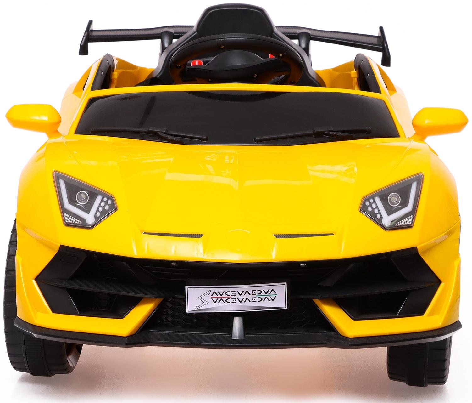 Электромобиль «Ламбо», 2 мотора, цвет желтый