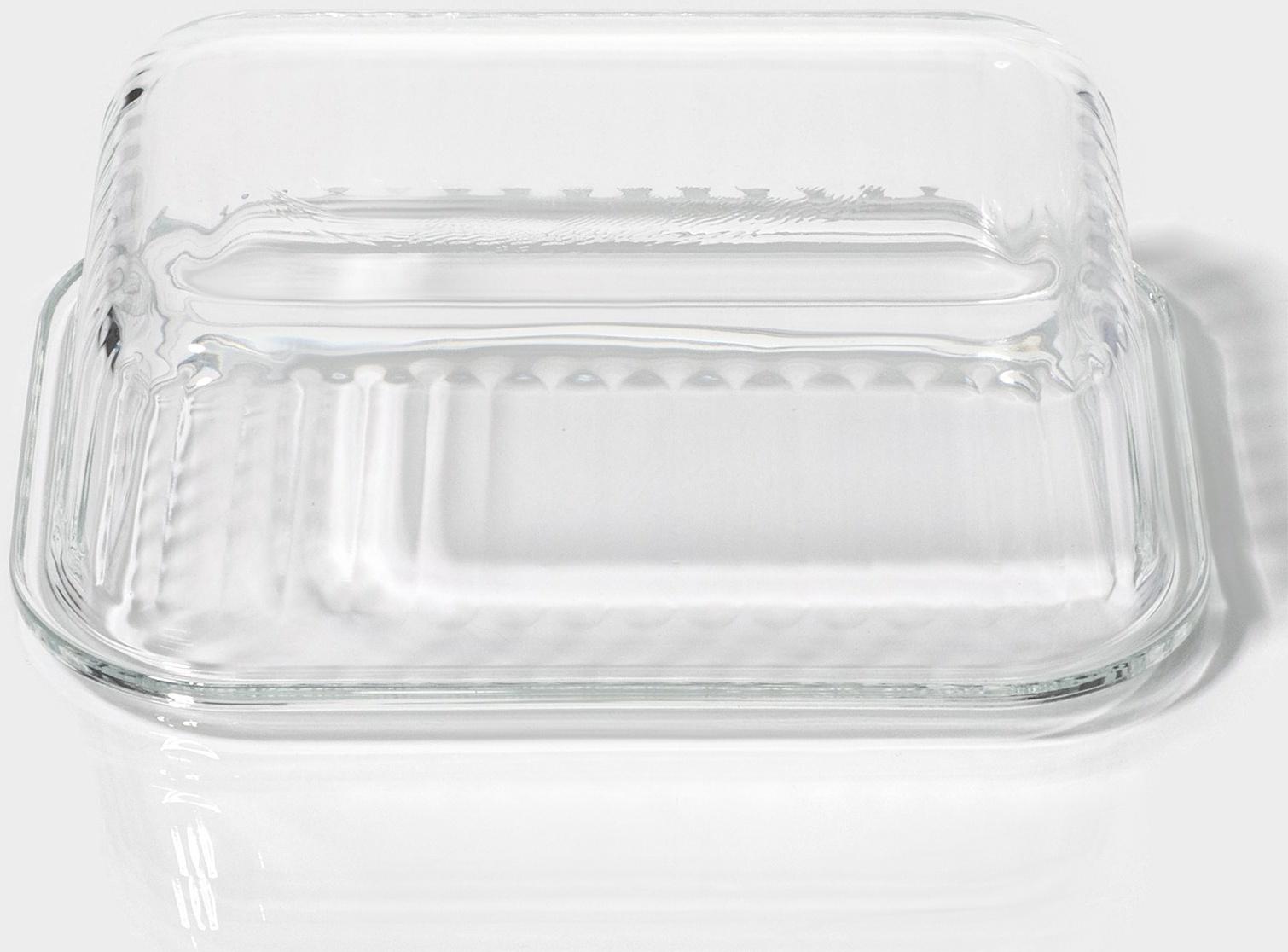 Контейнер из жаропрочного стекла Доляна «Данте», прямоугольный, 370 мл, 14,5×10,5×5,5 см