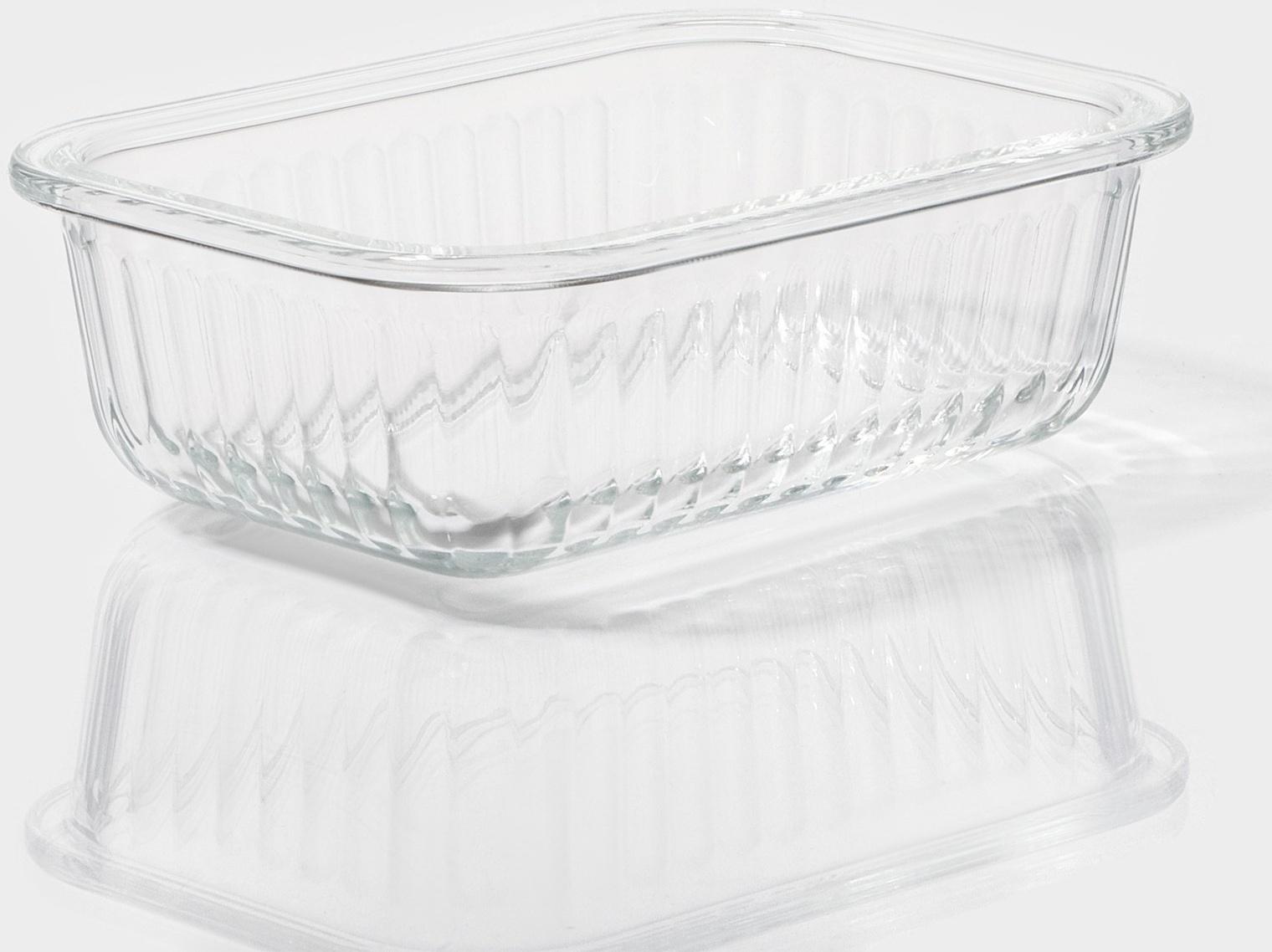 Контейнер из жаропрочного стекла Доляна «Данте», прямоугольный, 370 мл, 14,5×10,5×5,5 см