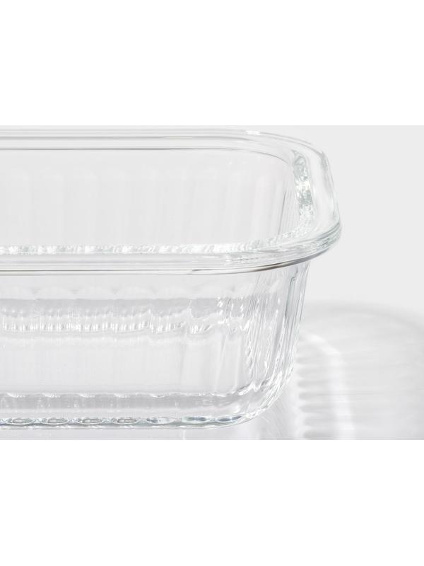 Контейнер из жаропрочного стекла Доляна «Данте», прямоугольный, 370 мл, 14,5×10,5×5,5 см