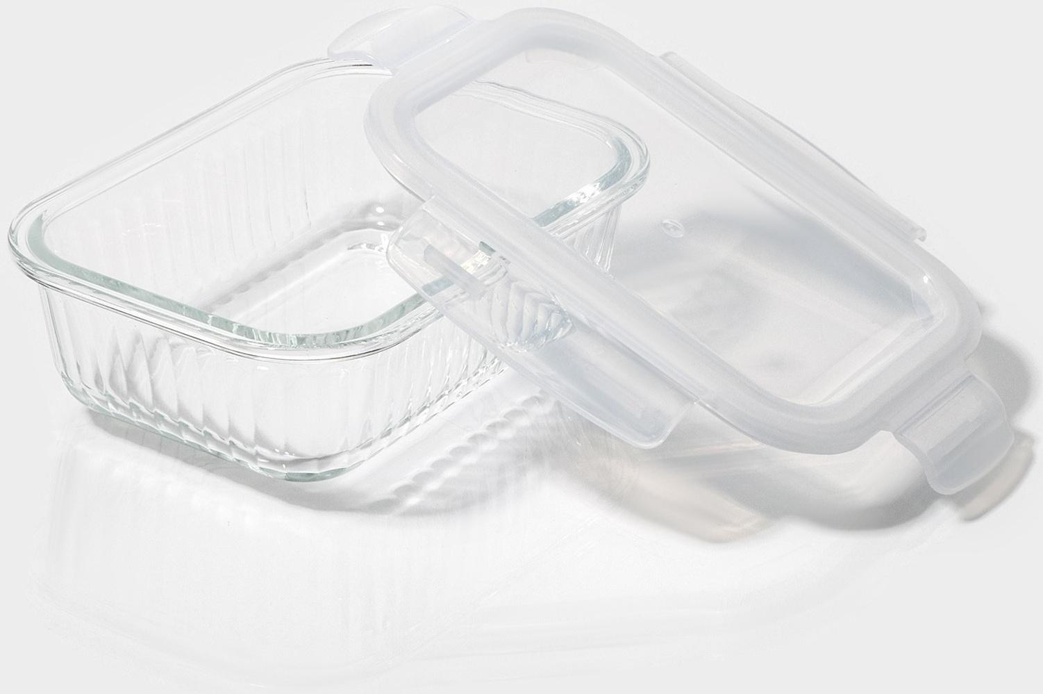 Контейнер из жаропрочного стекла Доляна «Данте», прямоугольный, 640 мл, 17×12,5×6,3 см