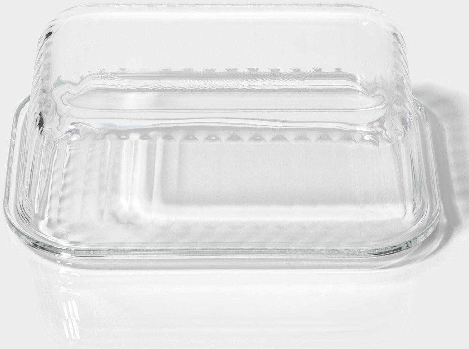 Контейнер из жаропрочного стекла Доляна «Данте», прямоугольный, 640 мл, 17×12,5×6,3 см