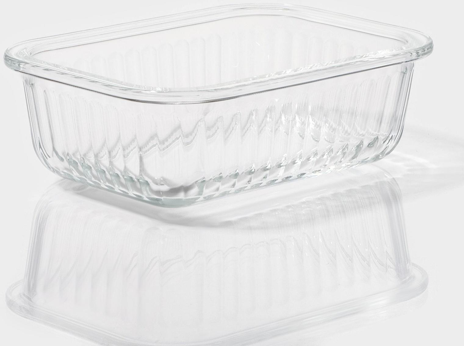 Контейнер из жаропрочного стекла Доляна «Данте», прямоугольный, 640 мл, 17×12,5×6,3 см