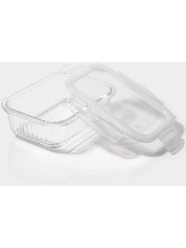 Контейнер из жаропрочного стекла Доляна «Данте», прямоугольный, 640 мл, 17×12,5×6,3 см